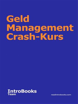 cover image of Geld Management Crash-Kurs